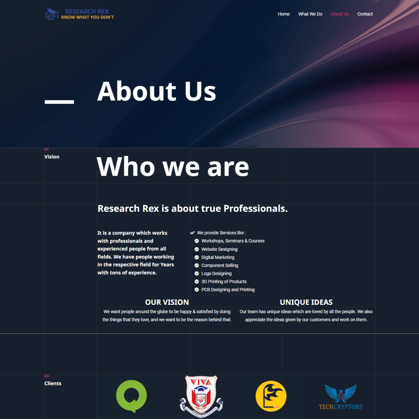 research-rex-website-about-page-designed-and-developed-by-tech-cryptors-private-limited